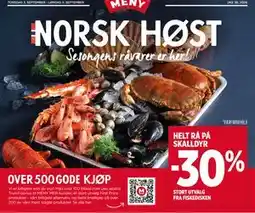 Meny HELT RÅ PÅ SKALLDYR tilbud