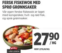 Meny FERSK FISKEWOK MED SPRØ GRØNNSAKER tilbud