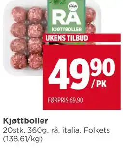 Meny Kjøttboller tilbud