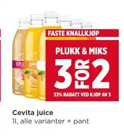 Meny Cevita juice tilbud