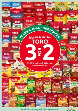 Joker Toro alle produkter tilbud