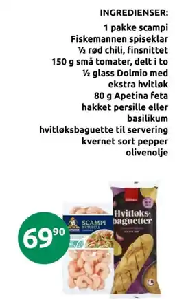 Joker Scampi Hvitløksbaguette tilbud