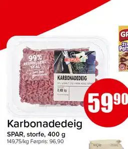 Eurospar Spar karbonadedeig tilbud