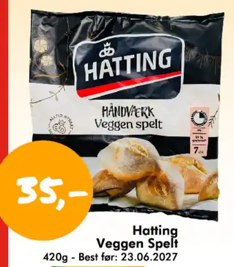 Havaristen Hatting Veggen Spelt tilbud