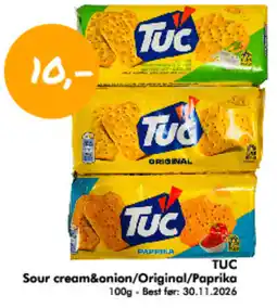 Havaristen Tuc sour cream&onion/original/paprika tilbud