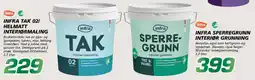 Coop Byggmix Infra tak 02/ hel matt interiør maling tilbud