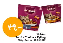 Havaristen Whiskas Tørrfor Tunfisk / Kylling tilbud