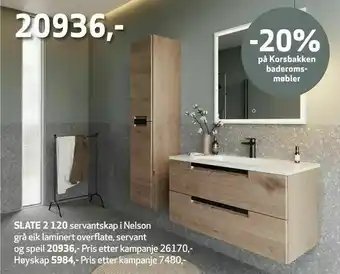 Flisekompaniet Slate 2 120 tilbud