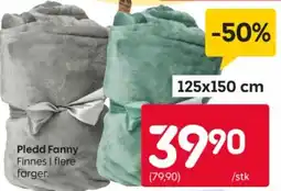 Rusta Pledd Fanny tilbud