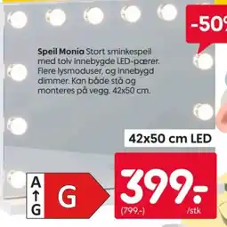 Rusta Speil Monia Stort sminkespeil tilbud