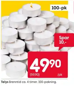 Rusta Telys tilbud
