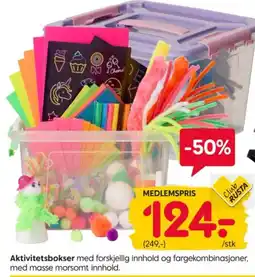 Rusta Aktivitetsbokser tilbud