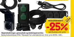 Rusta Club RUSTA Skjøteledninger, grenuttak og ledningstromler tilbud