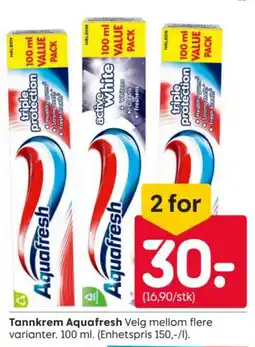 Rusta Aquafresh Tannkrem tilbud