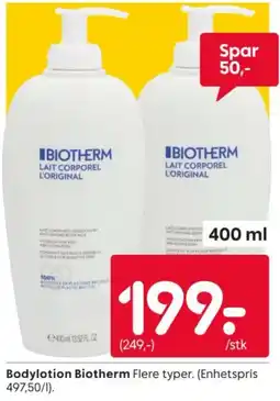 Rusta Bodylotion Biotherm tilbud
