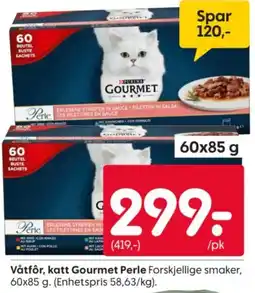 Rusta Våtfør, katt Gourmet Perle Forskjellige smaker tilbud