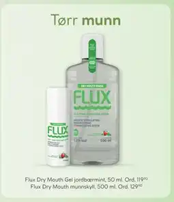 Vitusapotek Flux Dry Mouth Gel jordbærmint tilbud