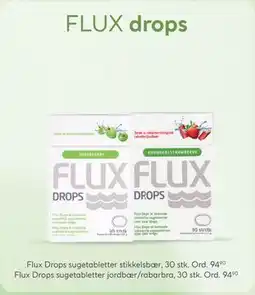 Vitusapotek Flux Drops sugetabletter stikkelsbær tilbud