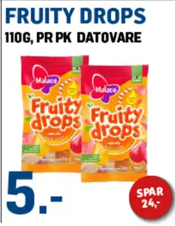 Price Lagerbutikk Malaco Fruity Drops tilbud