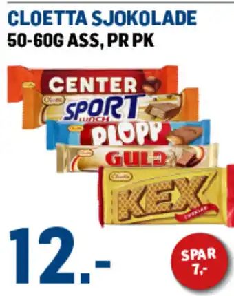 Price Lagerbutikk Cloetta sjokolade tilbud