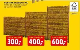 jem & fix RUSTIKK LEVEGG I PIL tilbud
