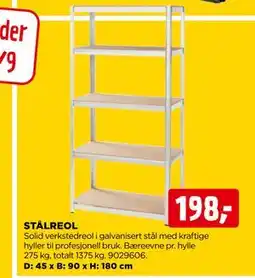 jem & fix STÅLREOL tilbud