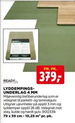 jem & fix LYDDEMPINGSUNDERLAG 4 MM tilbud