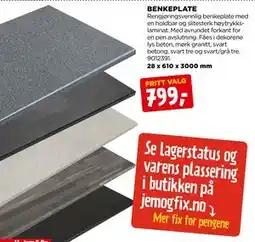jem & fix BENKEPLATE tilbud
