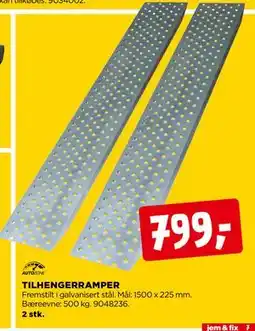 jem & fix TILHENGERRAMPER tilbud