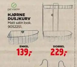 jem & fix HJØRNE DUSJKURV tilbud