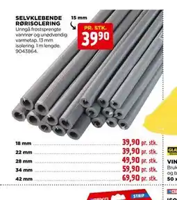 jem & fix SELVKLEBENDE RØRISOLERING tilbud