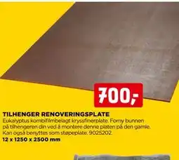 jem & fix TILHENGER RENOVERINGSPLATE tilbud