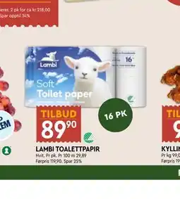 Coop Mega LAMBI TOALETTPAPIR tilbud