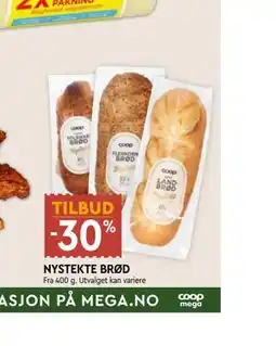 Coop Mega NYSTEKTE BRØD tilbud