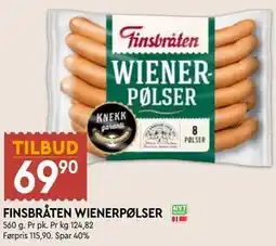 Coop Mega FINSBRÅTEN WIENERPØLSER tilbud