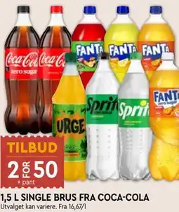 Coop Mega 1,5 L SINGLE BRUS FRA COCA-COLA tilbud