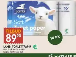 Coop Mega LAMBI TOALETTPAPIR tilbud