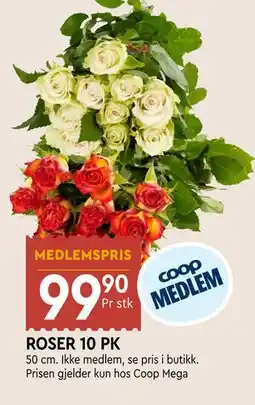 Coop Mega ROSER 10 PK, Medlemspris tilbud