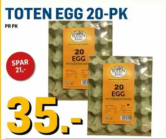 Price Lagerbutikk Toten egg 20-pk tilbud