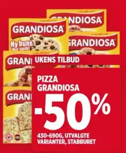 Meny Pizza Grandiosa tilbud