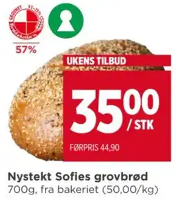 Meny Nystekt Sofies grovbrød tilbud