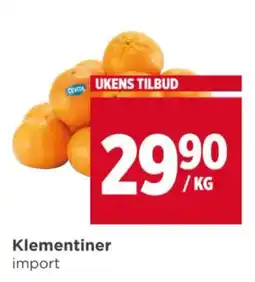 Meny Klementiner import tilbud
