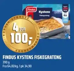 Coop Obs Findus kystens fiskegrateng tilbud