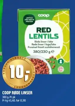 Coop Obs Coop røde linser tilbud