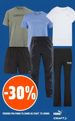 Coop Obs Puma trening til dame og Craft trening til herre tilbud