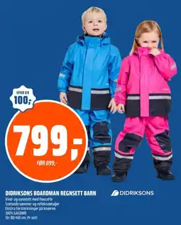 Coop Obs Didriksons boardman regnsett barn tilbud