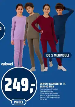 Coop Obs Okidoki ullundertøy til baby og barn tilbud