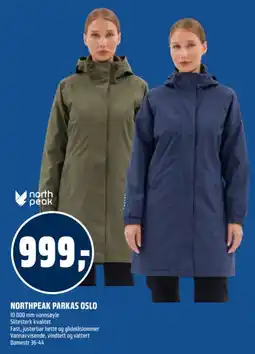 Coop Obs Northpeak parkas oslo tilbud