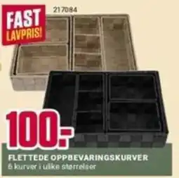 Europris Flettede oppbevaringskurver tilbud