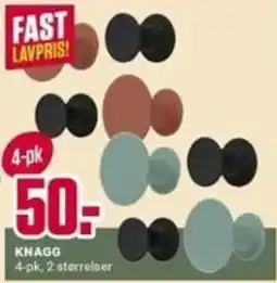 Europris Knagg 4-pk, 2 størrelser tilbud